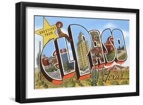 Greetings from El Paso, Texas-null-Framed Art Print