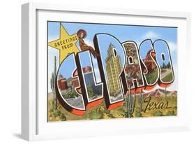 Greetings from El Paso, Texas-null-Framed Art Print