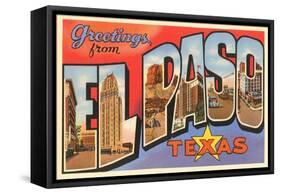 Greetings from El Paso, Texas-null-Framed Stretched Canvas