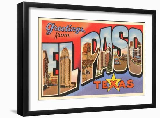 Greetings from El Paso, Texas-null-Framed Art Print