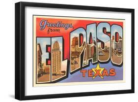 Greetings from El Paso, Texas-null-Framed Art Print