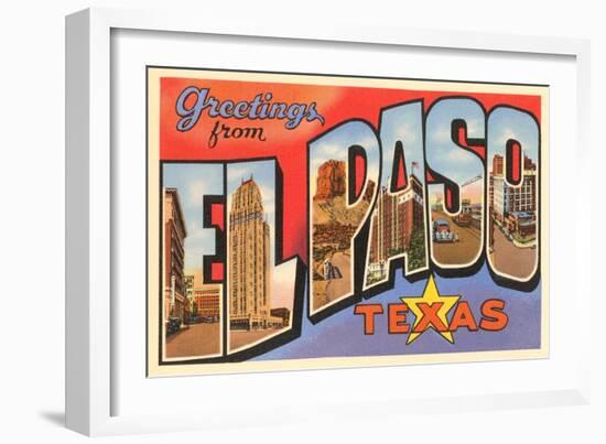 Greetings from El Paso, Texas-null-Framed Art Print