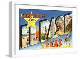 Greetings from El Paso, Texas-null-Framed Art Print