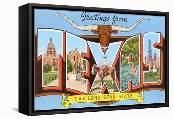 Greetings from el Paso-null-Framed Stretched Canvas