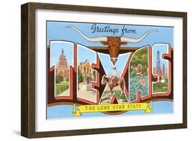 Greetings from el Paso-null-Framed Art Print