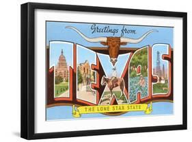 Greetings from el Paso-null-Framed Art Print