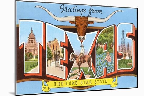 Greetings from el Paso-null-Mounted Art Print