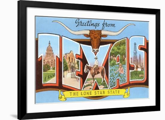 Greetings from el Paso-null-Framed Premium Giclee Print