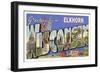 Greetings from Elkhorn, Wisconsin-null-Framed Art Print