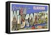 Greetings from Elkhorn, Wisconsin-null-Framed Stretched Canvas