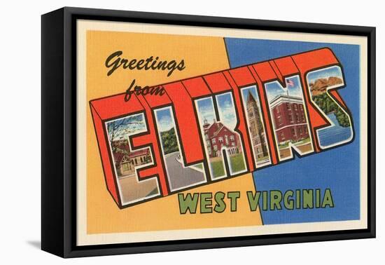 Greetings from Elkins, West Virginia-null-Framed Stretched Canvas