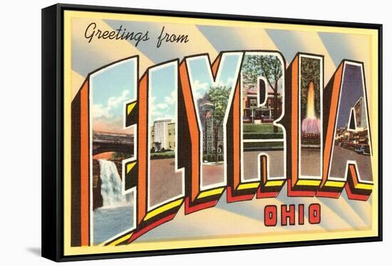 Greetings from Elyria, Ohio-null-Framed Stretched Canvas