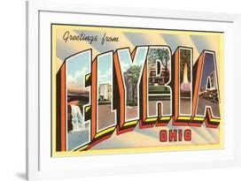 Greetings from Elyria, Ohio-null-Framed Art Print