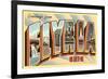 Greetings from Elyria, Ohio-null-Framed Art Print