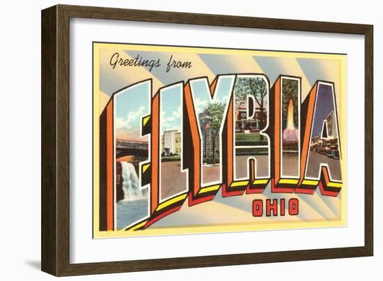 Greetings from Elyria, Ohio-null-Framed Art Print