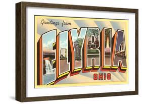 Greetings from Elyria, Ohio-null-Framed Art Print