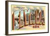 Greetings from Elyria, Ohio-null-Framed Art Print