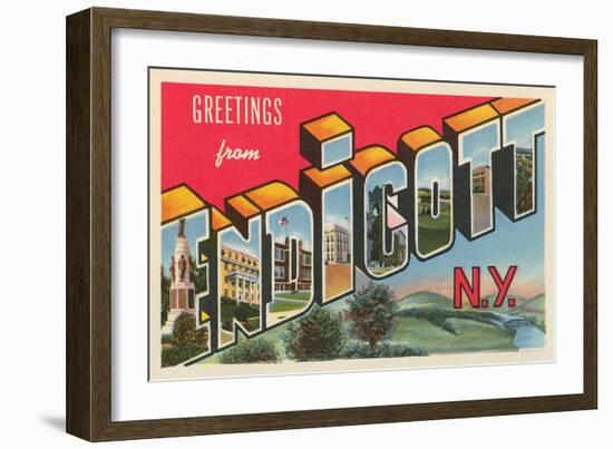 Greetings from Endicott, New York-null-Framed Art Print