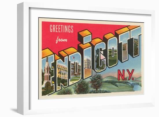 Greetings from Endicott, New York-null-Framed Art Print