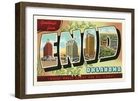 Greetings from Enid, Oklahoma-null-Framed Art Print