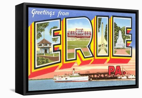 Greetings from Erie, Pennsylvania-null-Framed Stretched Canvas