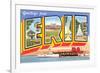 Greetings from Erie, Pennsylvania-null-Framed Premium Giclee Print