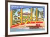 Greetings from Erie, Pennsylvania-null-Framed Premium Giclee Print