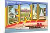 Greetings from Erie, Pennsylvania-null-Mounted Premium Giclee Print