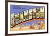 Greetings from Evanston, Illinois-null-Framed Premium Giclee Print