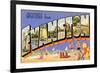 Greetings from Evanston, Illinois-null-Framed Premium Giclee Print