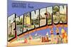 Greetings from Evanston, Illinois-null-Mounted Art Print