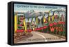 Greetings from Evanston, Wyoming-null-Framed Stretched Canvas