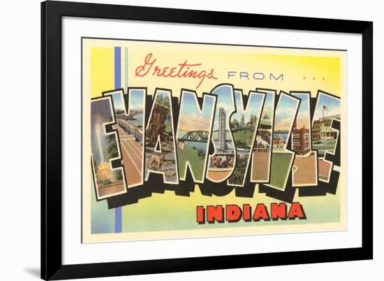 Greetings from Evansville, Indiana-null-Framed Art Print