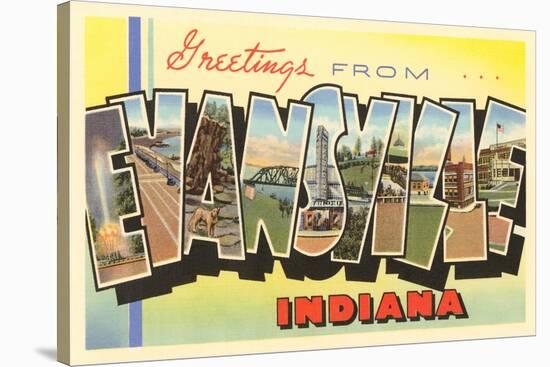 Greetings from Evansville, Indiana-null-Stretched Canvas