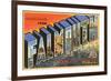 Greetings from Falmouth, Massachusetts-null-Framed Premium Giclee Print