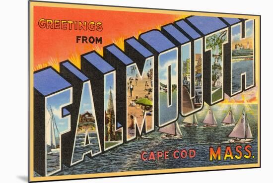 Greetings from Falmouth, Massachusetts-null-Mounted Art Print