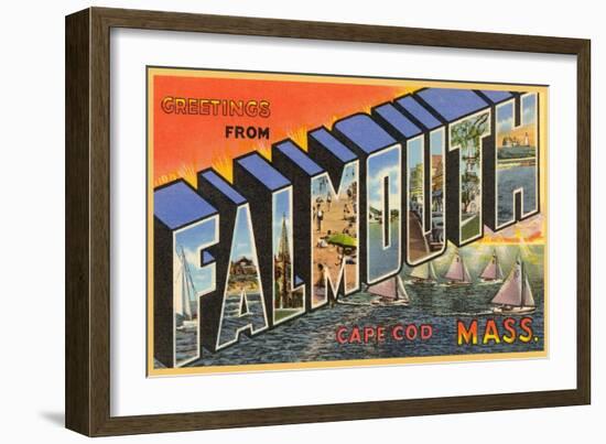 Greetings from Falmouth, Massachusetts-null-Framed Art Print