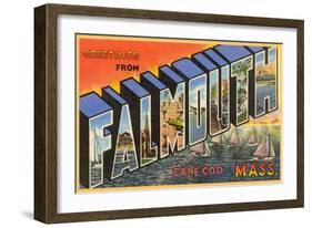 Greetings from Falmouth, Massachusetts-null-Framed Art Print