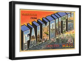 Greetings from Falmouth, Massachusetts-null-Framed Art Print