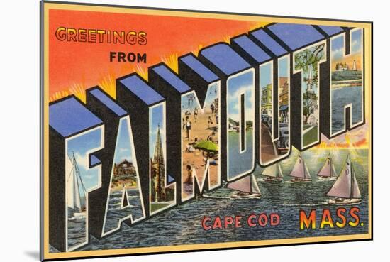 Greetings from Falmouth, Massachusetts-null-Mounted Art Print