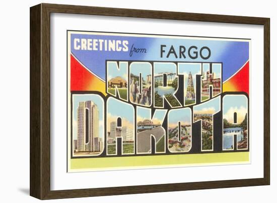 Greetings from Fargo, North Dakota-null-Framed Art Print