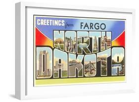 Greetings from Fargo, North Dakota-null-Framed Art Print