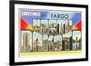 Greetings from Fargo, North Dakota-null-Framed Premium Giclee Print