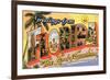 Greetings from Florida, Land of Sunshine-null-Framed Premium Giclee Print
