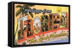 Greetings from Florida, Land of Sunshine-null-Framed Stretched Canvas