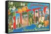 Greetings from Florida, Tropical Wonderland-null-Framed Stretched Canvas