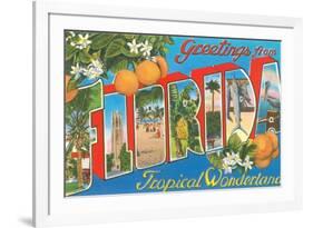 Greetings from Florida, Tropical Wonderland-null-Framed Giclee Print