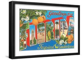 Greetings from Florida, Tropical Wonderland-null-Framed Giclee Print