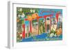 Greetings from Florida, Tropical Wonderland-null-Framed Giclee Print