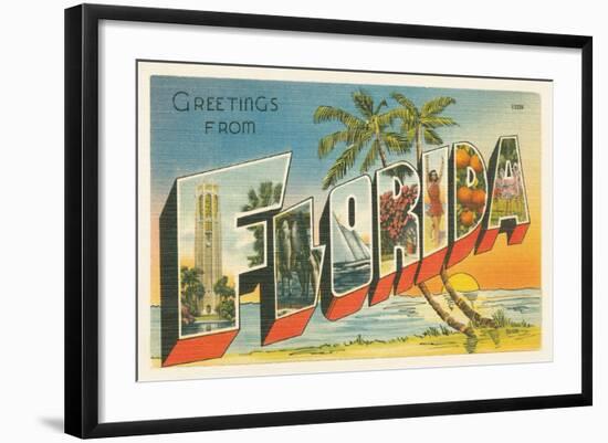 Greetings from Florida v2-Wild Apple Portfolio-Framed Art Print